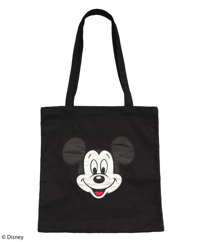 【Disney/ディズニー/ミッキーマウス】サテン刺しゅうトートバッグ 詳細画像 ブラック 1