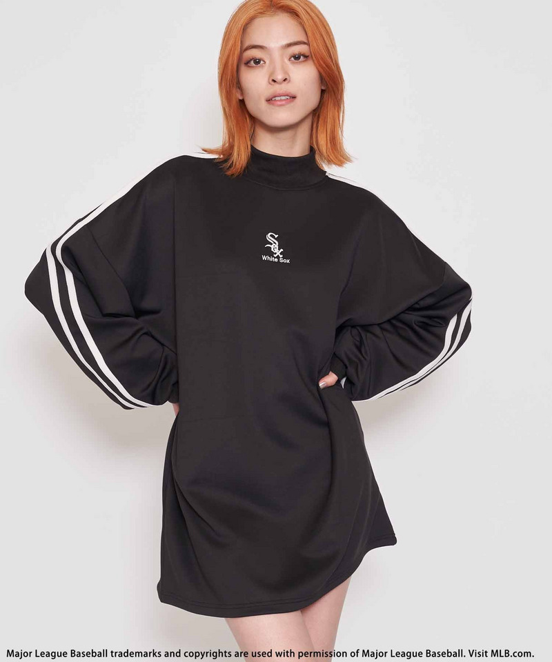 【MLB】モックネックロゴワンピース 詳細画像 ブラック 2
