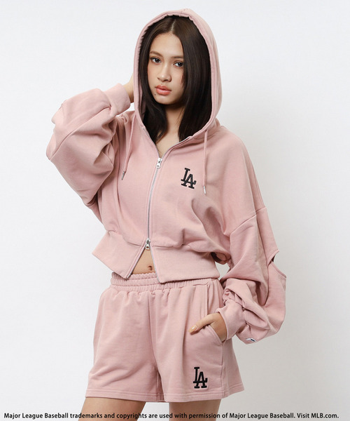 【MLB】ZIPロゴフーディーセットアップ 詳細画像