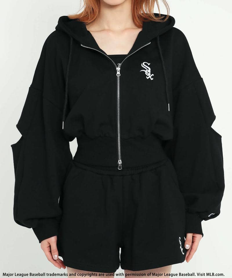 【MLB】ZIPロゴフーディーセットアップ 詳細画像 ブラック 6