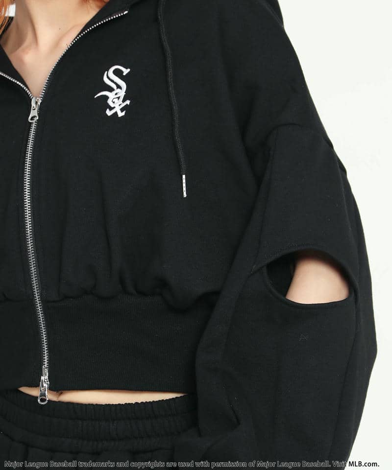 【MLB】ZIPロゴフーディーセットアップ 詳細画像 ブラック 9