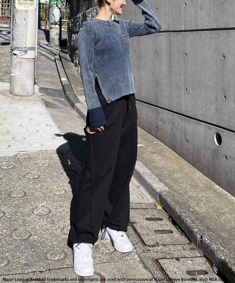 【MLB】サイドZIPピグメントリブニット 詳細画像 ネイビー 9