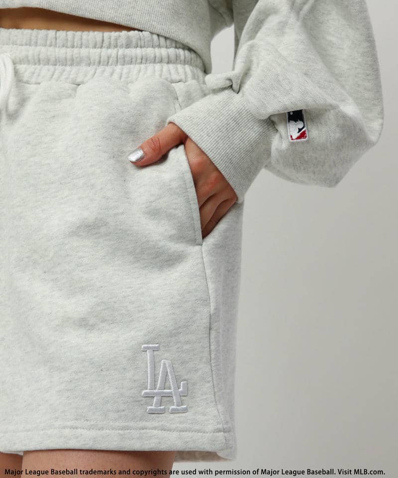 【MLB】3Dロゴ刺繍スウェットショートパンツ 詳細画像 グレー 7