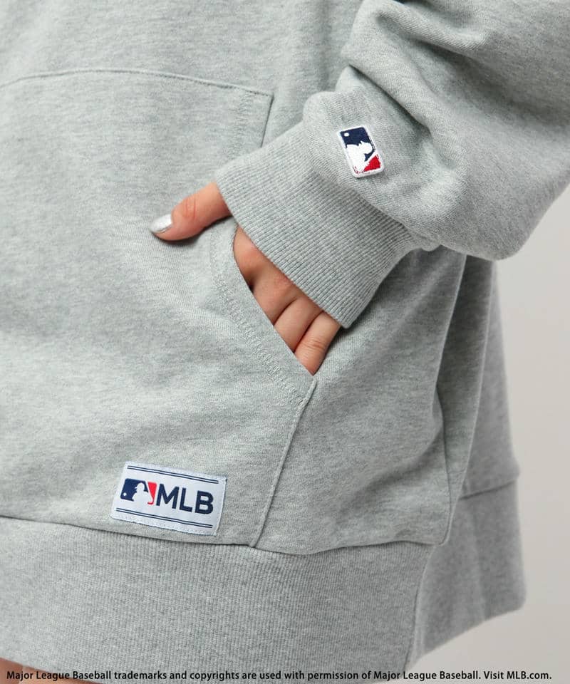 【MLB】刺繍ロゴフーディー 詳細画像 グレー 9