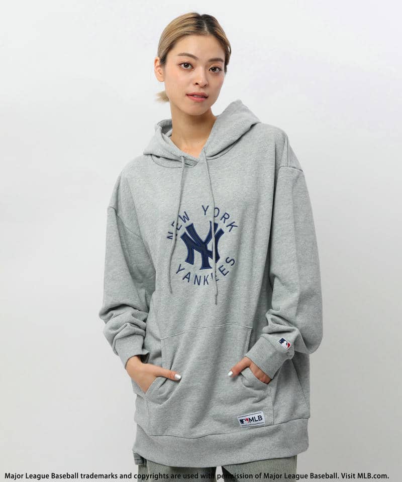 【MLB】サークルロゴフーディー 詳細画像 グレー 2