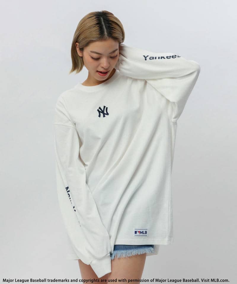 【MLB】刺繍ロゴロンTEE 詳細画像 ホワイト 3