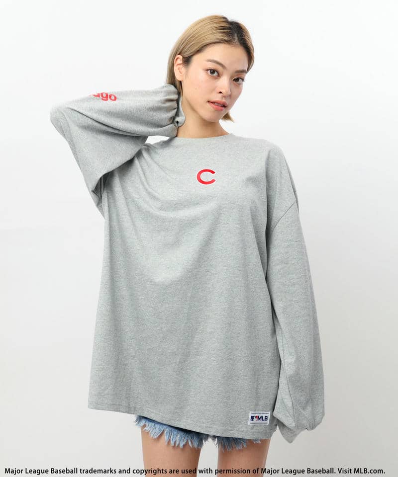 【MLB】刺繍ロゴロンTEE 詳細画像 グレー 2