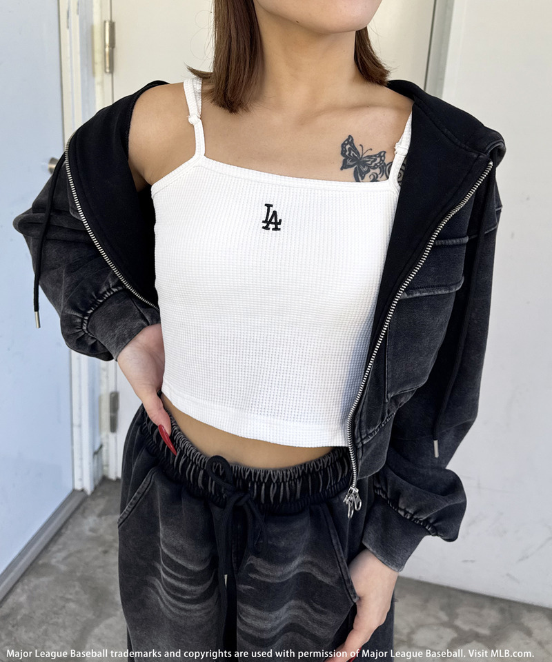 【MLB】カップ付きワンポイントロゴサーマルキャミソール 詳細画像 ホワイト系 3