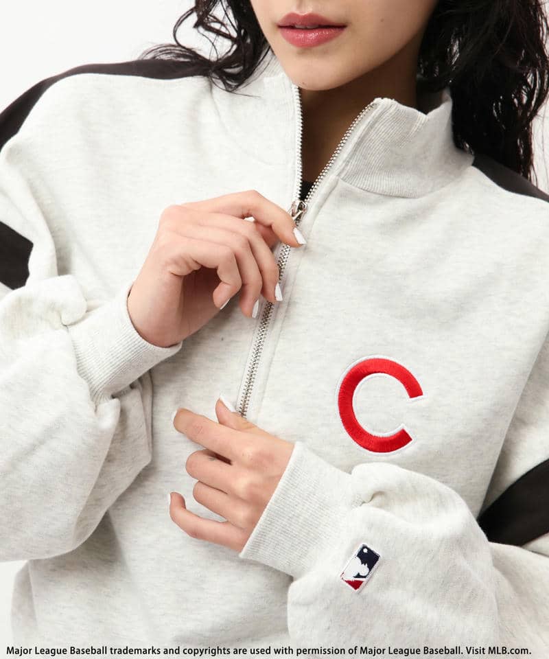 【MLB】配色ドルマンハーフZIPワンピース 詳細画像 ライトグレー 9