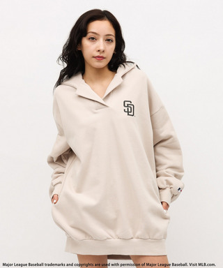 【MLB】クラックプリントパーカーワンピース