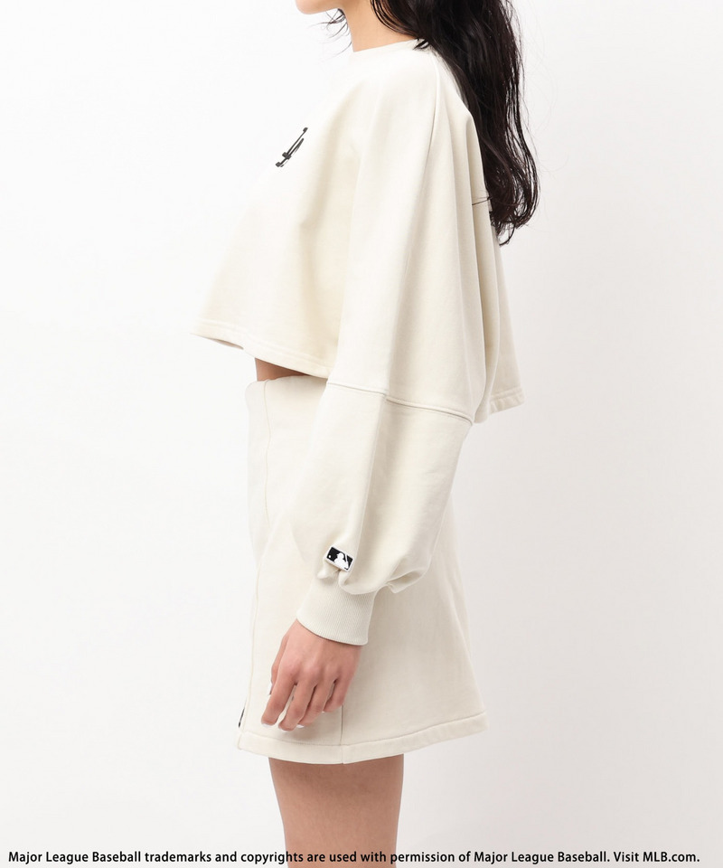 【MLB】刺しゅうロゴドルマンスカートセットアップ 詳細画像 オフホワイト 9