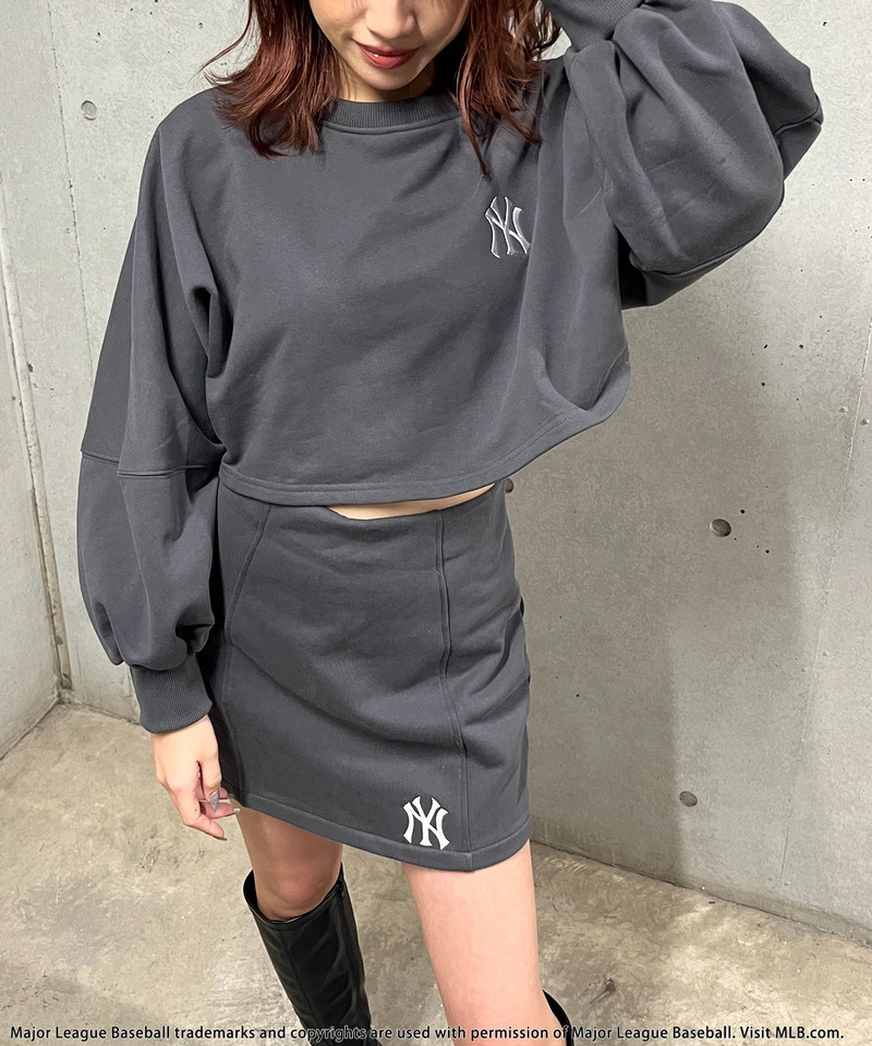 【MLB】刺しゅうロゴドルマンスカートセットアップ 詳細画像 ブラック 5