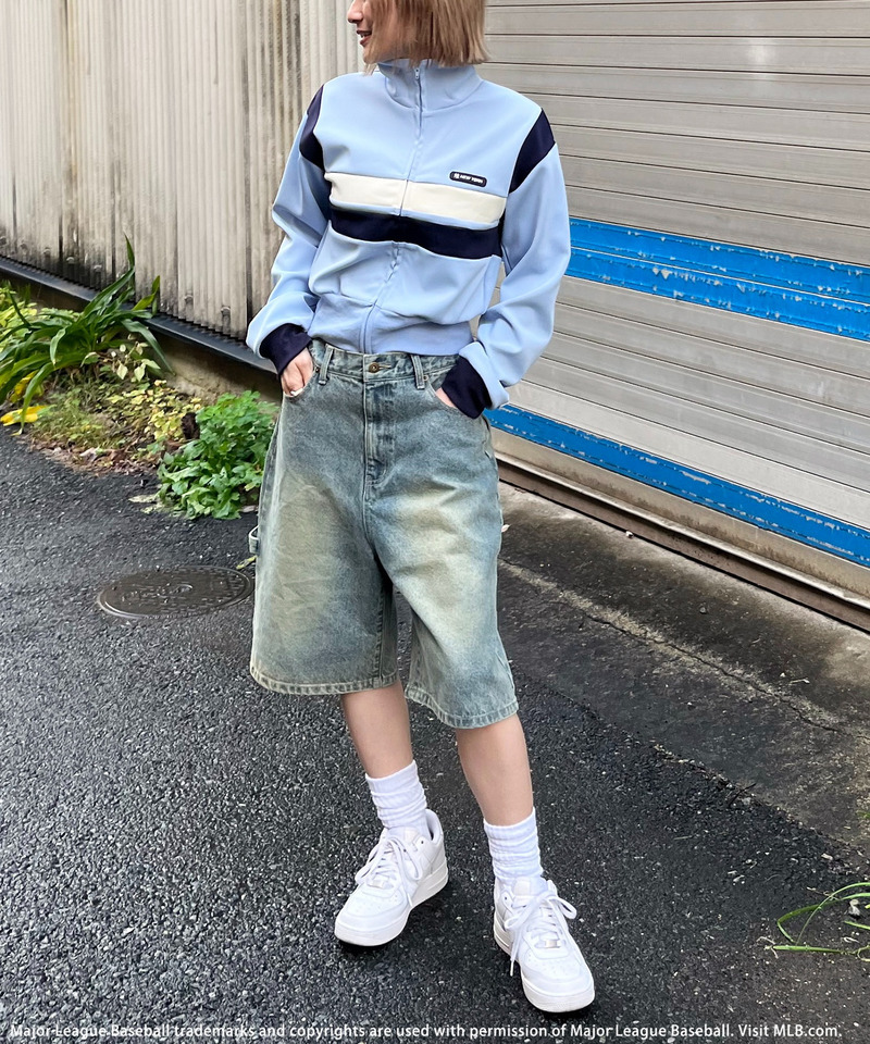 【MLB】シリコンワッペンロゴトラックジャケット 詳細画像 ブルー 5