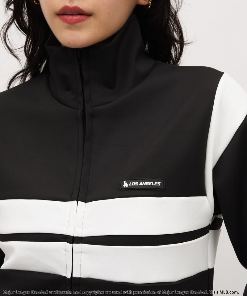 【MLB】シリコンワッペンロゴトラックジャケット 詳細画像 ブラック 10