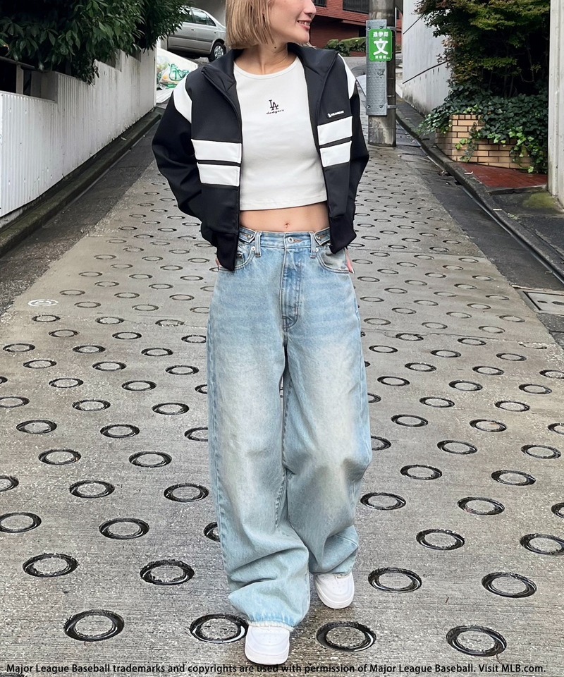 【MLB】シリコンワッペンロゴトラックジャケット 詳細画像 ブラック 4