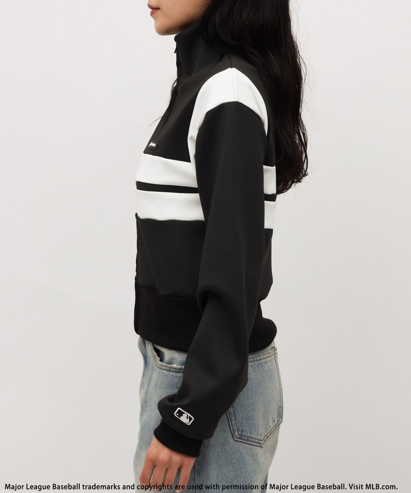 【MLB】シリコンワッペンロゴトラックジャケット 詳細画像 ブラック 8