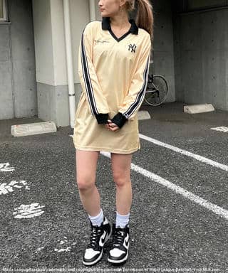 【MLB】サイドラインジャージワンピース