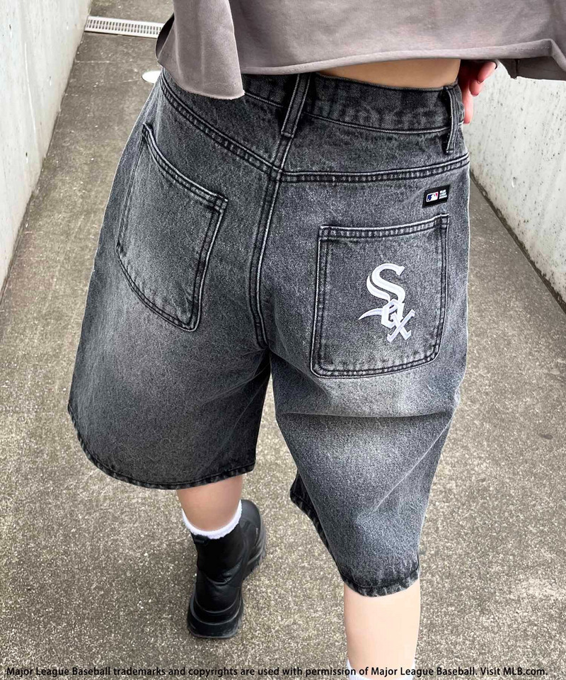 【MLB】ハーフデニム 詳細画像 ブラックデニム 9