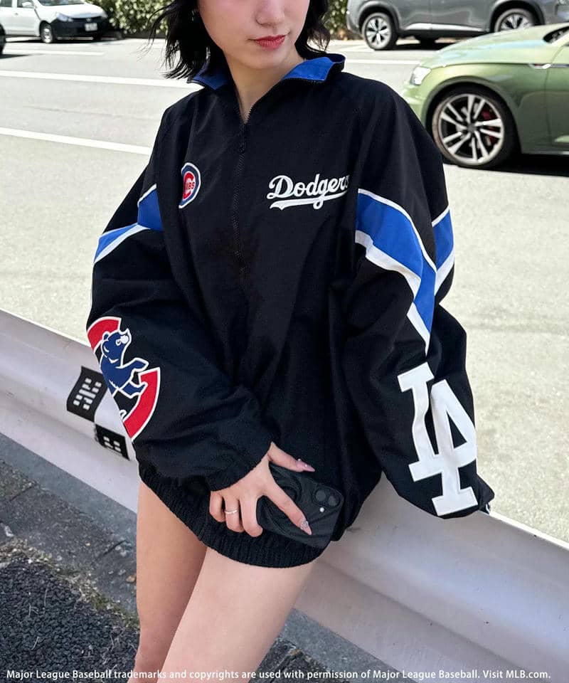 【MLB】TOKYO SERIES 2025 配色ナイロンジャケット 詳細画像 ブラック 3
