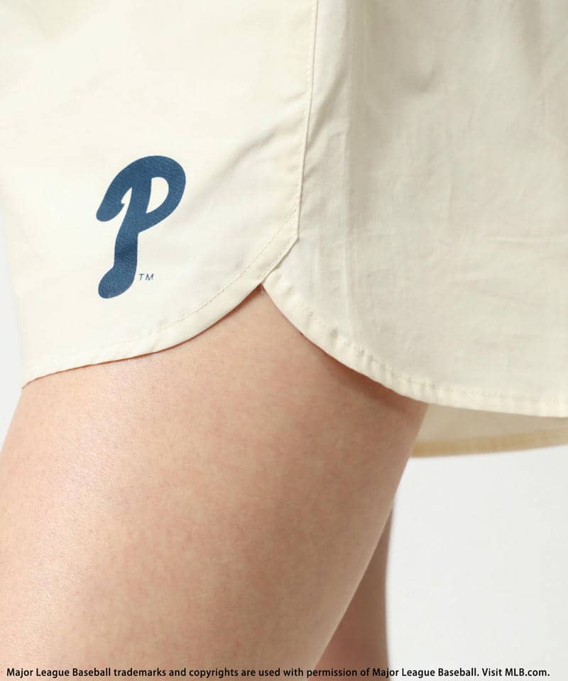 【MLB】オーバーサイズシャツ×ショートパンツセットアップ 詳細画像 オフホワイト 21