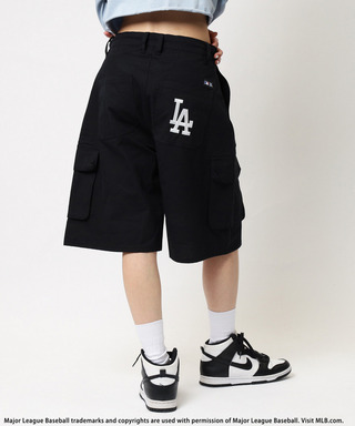 【MLB】刺しゅうロゴカーゴハーフパンツ