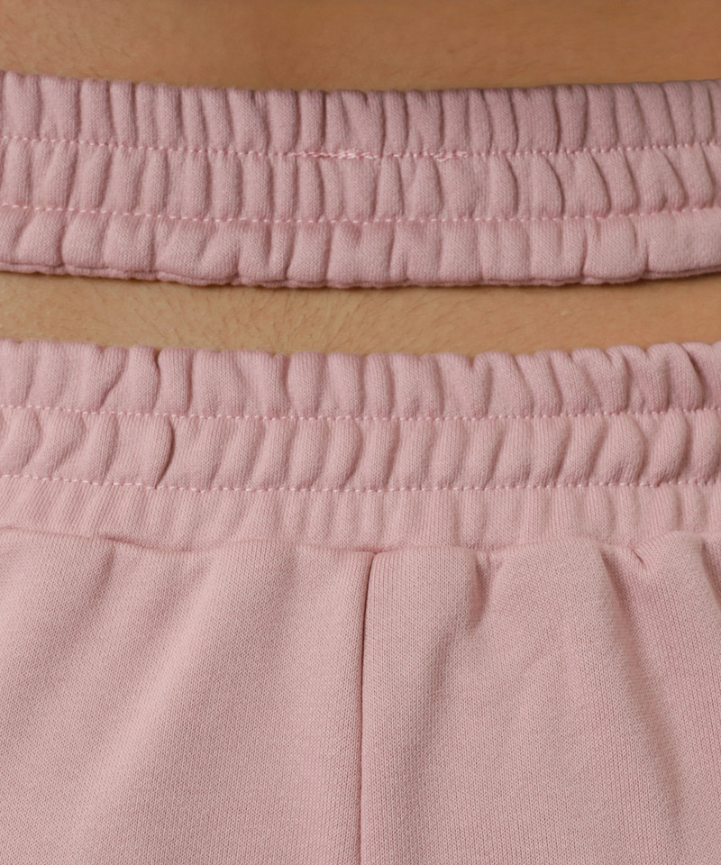 【MLB】刺しゅうロゴウエストカットバレルレッグスウェットパンツ 詳細画像 ピンク 12