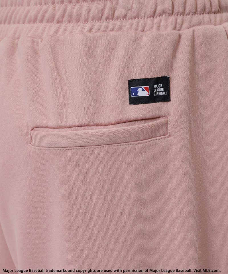 【MLB】刺しゅうロゴウエストカットバレルレッグスウェットパンツ 詳細画像 ピンク 14