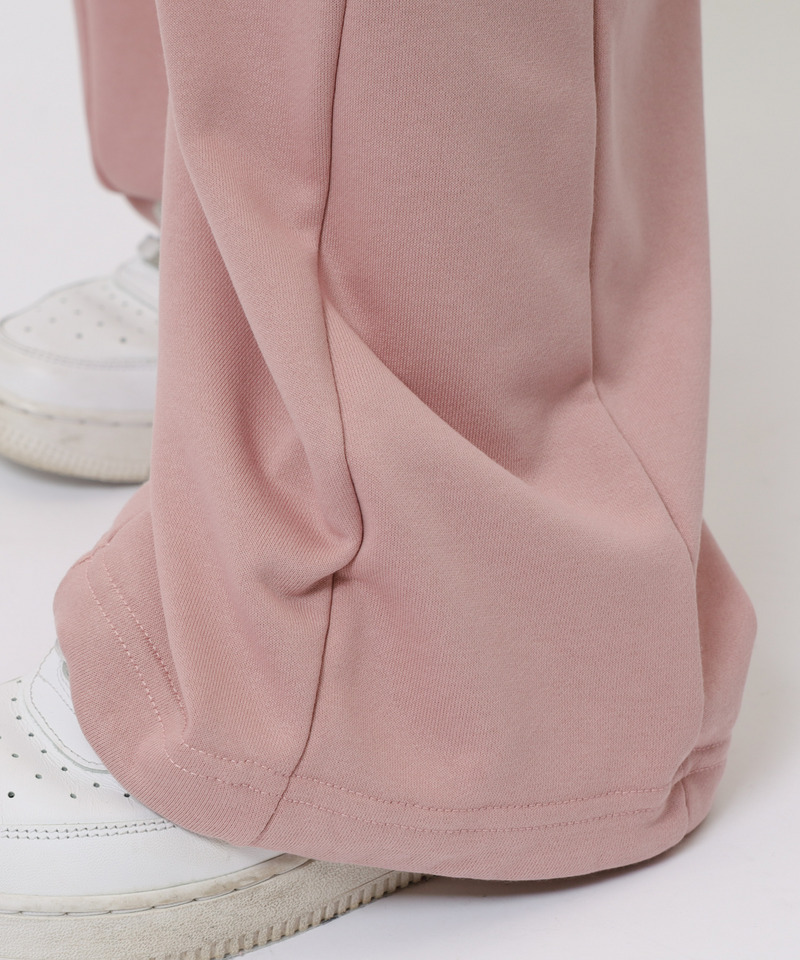 【MLB】刺しゅうロゴウエストカットバレルレッグスウェットパンツ 詳細画像 ピンク 16