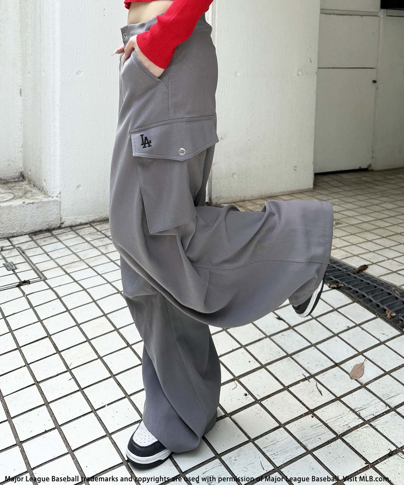 【MLB】タックカーゴパンツ 詳細画像 グレー 4