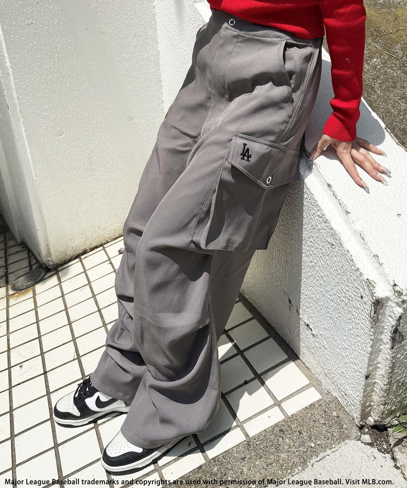 【MLB】タックカーゴパンツ 詳細画像 グレー 5