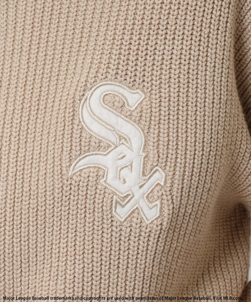 【MLB】ロゴZIPニット 詳細画像 ベージュ 15