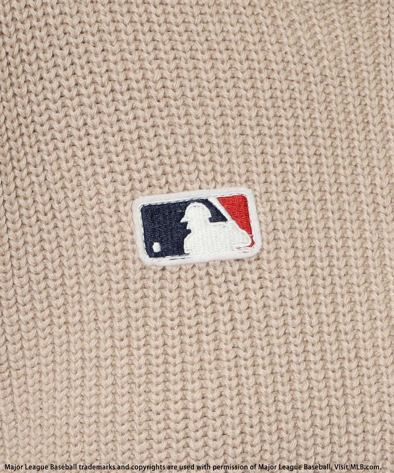 【MLB】ロゴZIPニット 詳細画像 ベージュ 16