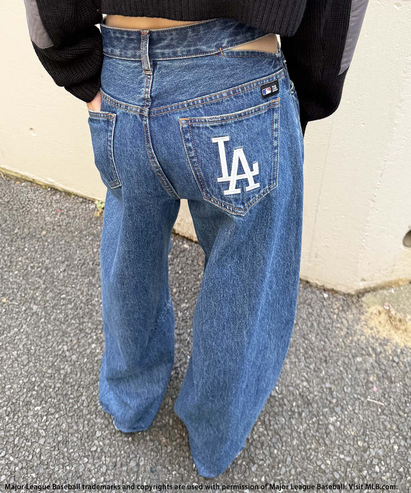 【MLB】ウエストカットカーブデニム 詳細画像 インディゴ 5