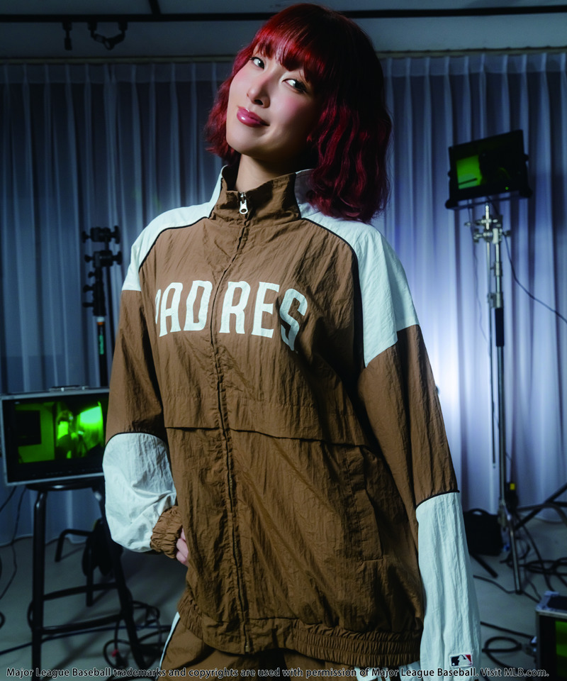 【MLB】ナイロントラックセットアップ 詳細画像 ブラウン 12