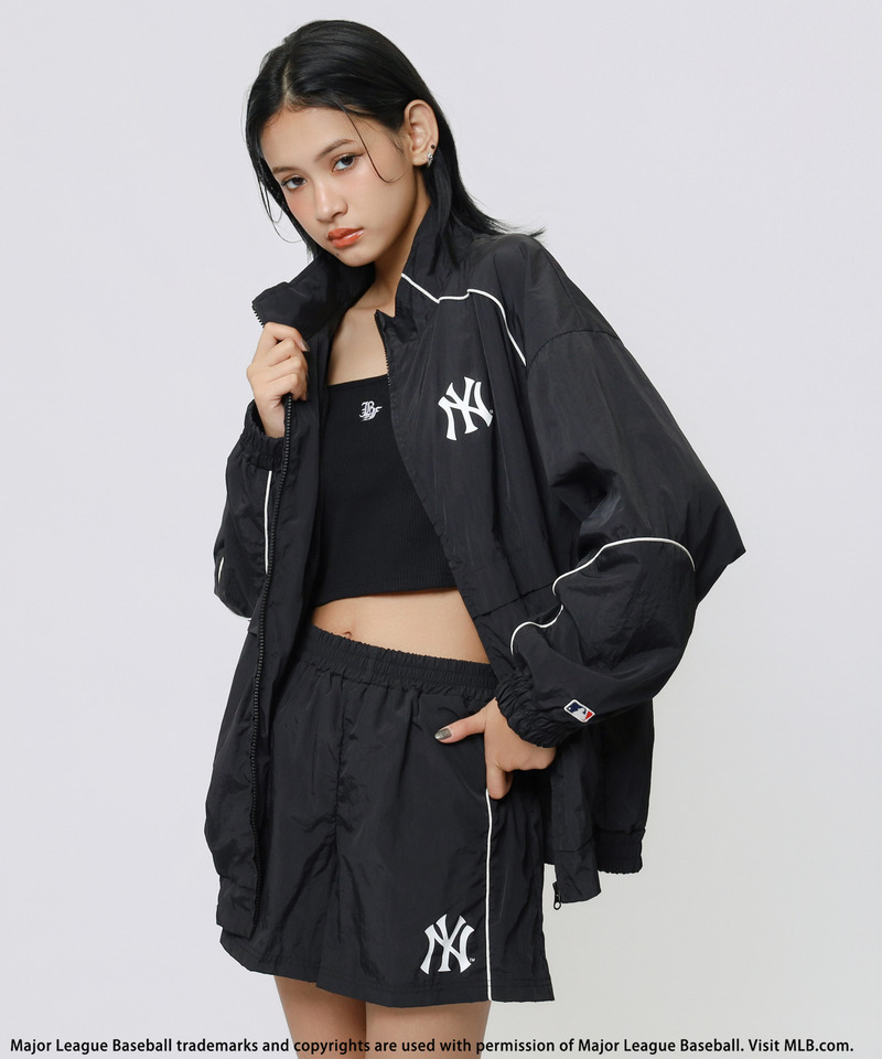 【MLB】ナイロントラックセットアップ 詳細画像 ブラック 3