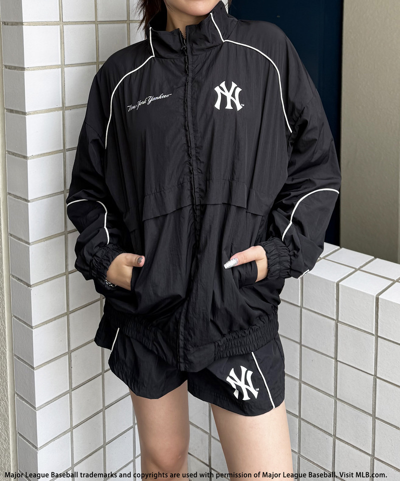 【MLB】ナイロントラックセットアップ 詳細画像 ブラック 4