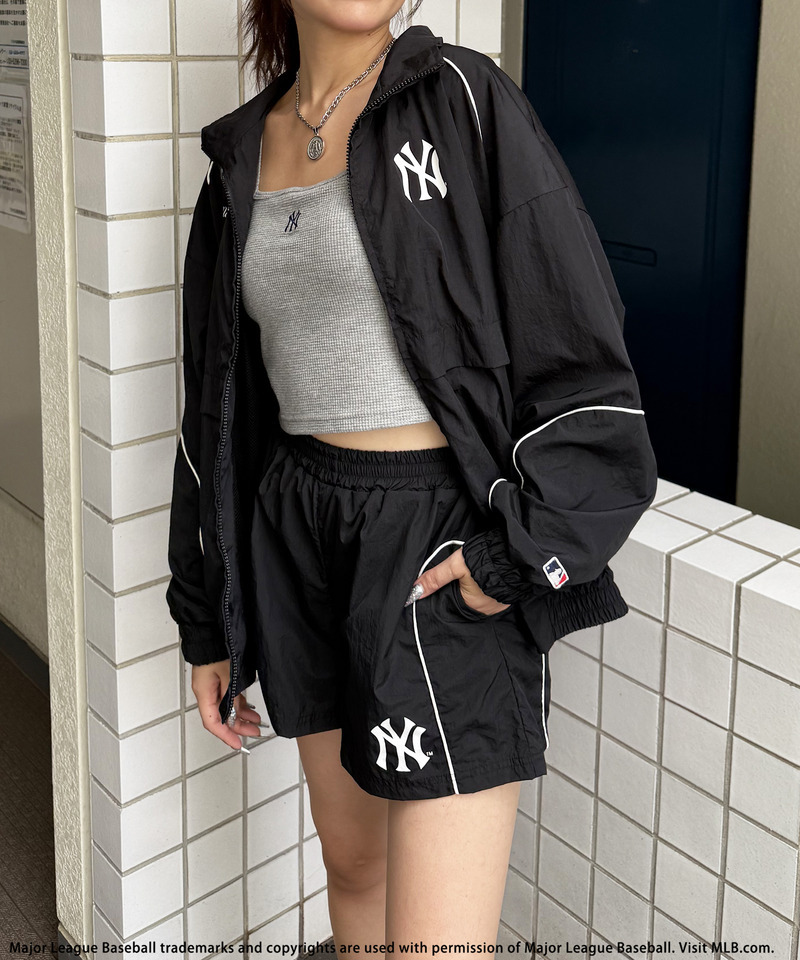 【MLB】ナイロントラックセットアップ 詳細画像 ブラック 7