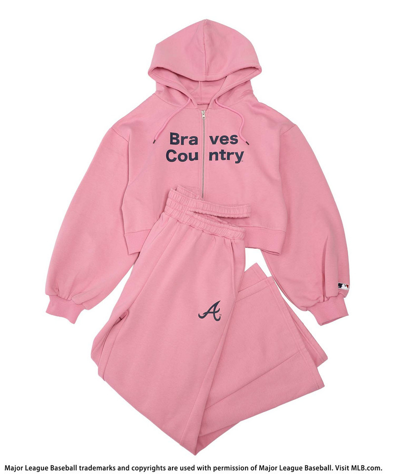 【MLB】ZIPフーディーセットアップ 詳細画像 ピンク 6