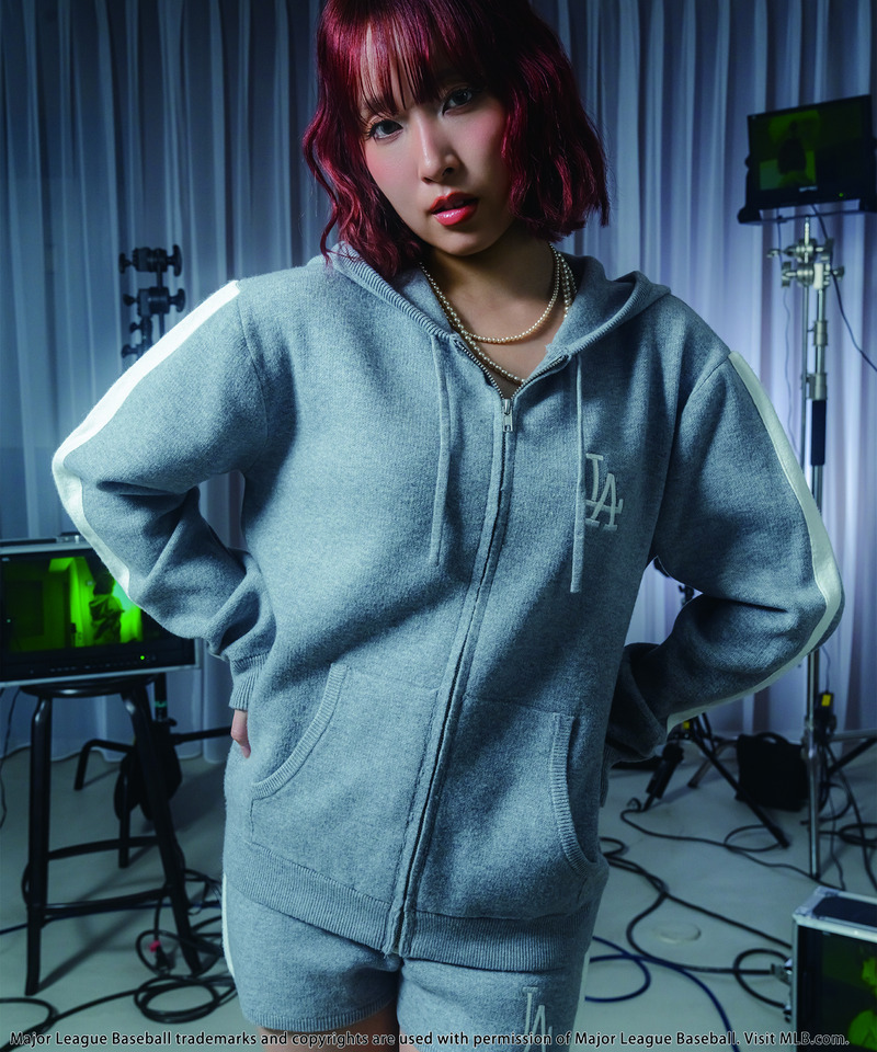 【MLB】刺しゅうロゴニットセットアップ 詳細画像 グレー 6