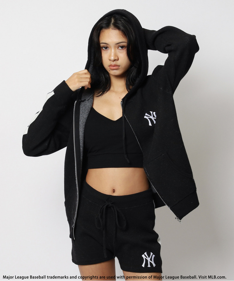 【MLB】刺しゅうロゴニットセットアップ 詳細画像 ブラック 1