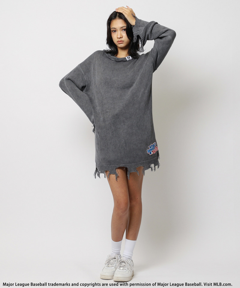 【MLB】クラッシュニットワンピース 詳細画像 ブラック 5