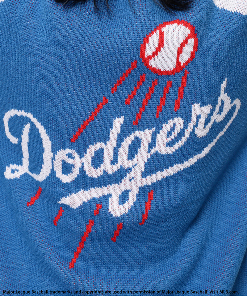 【MLB】ダブルZIPロゴニットカーデ 詳細画像 ブルー 15
