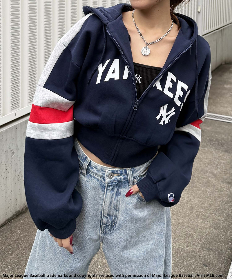 【MLB】配色ロゴZIPパーカー 詳細画像 NY 3