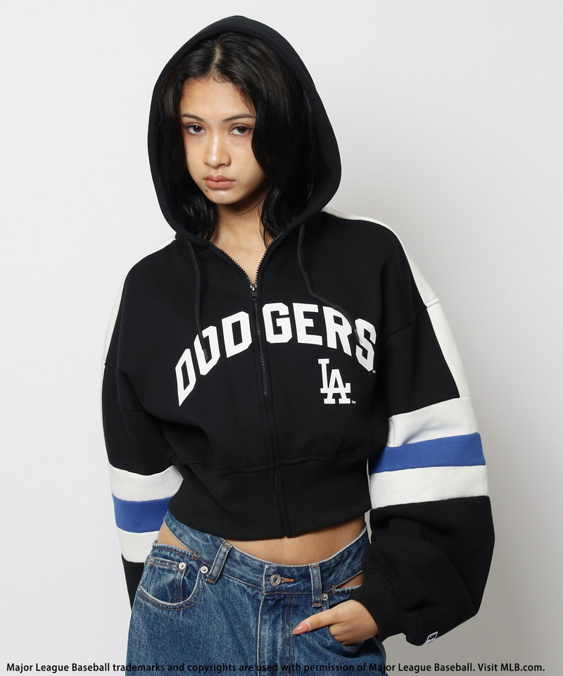 【MLB】配色ロゴZIPパーカー 詳細画像 BK 1