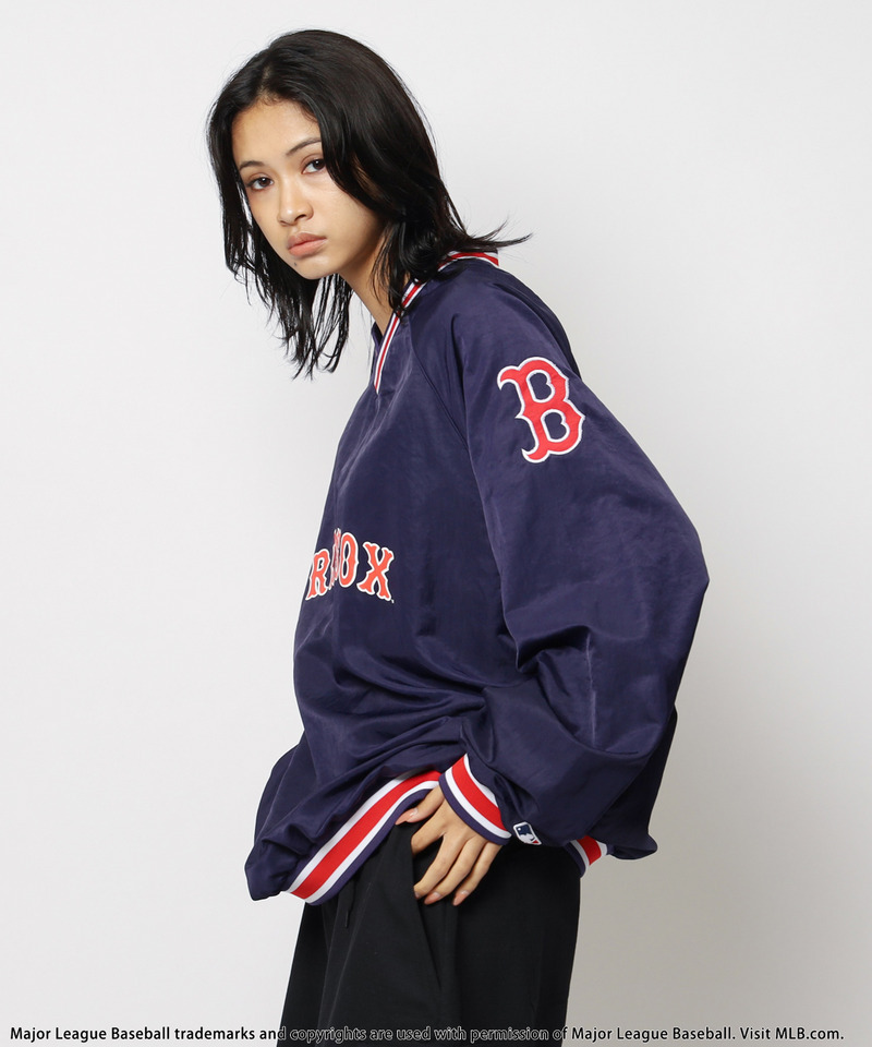 【MLB】刺しゅうロゴナイロンプルオーバー 詳細画像 ネイビー 10