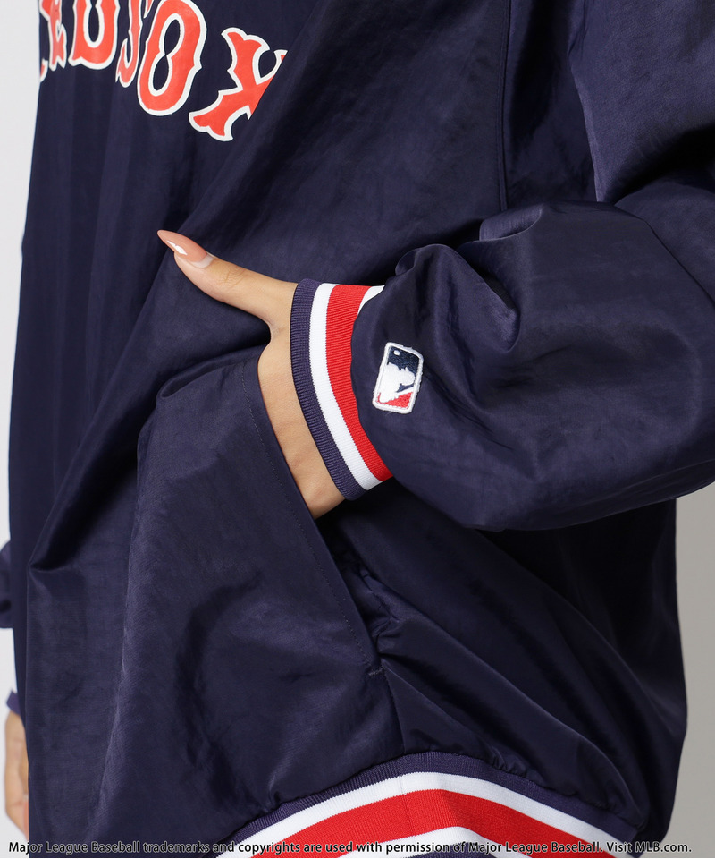 【MLB】刺しゅうロゴナイロンプルオーバー 詳細画像 ネイビー 17