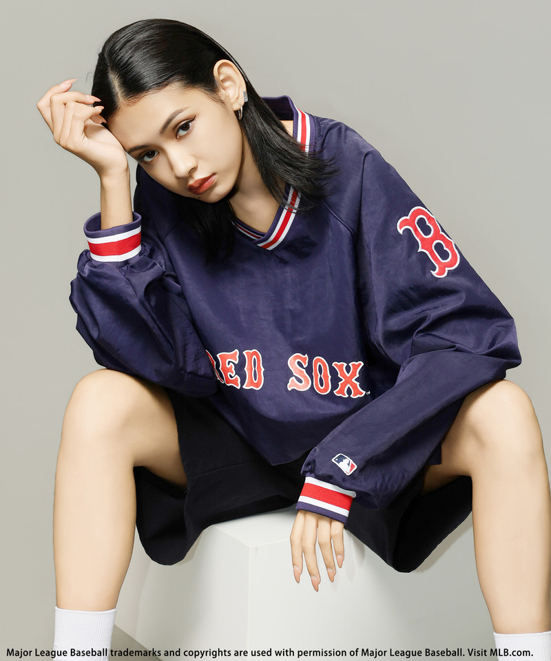 【MLB】刺しゅうロゴナイロンプルオーバー 詳細画像 ネイビー 4