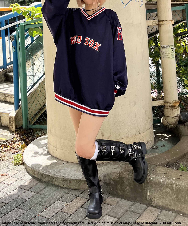 【MLB】刺しゅうロゴナイロンプルオーバー 詳細画像 ネイビー 5