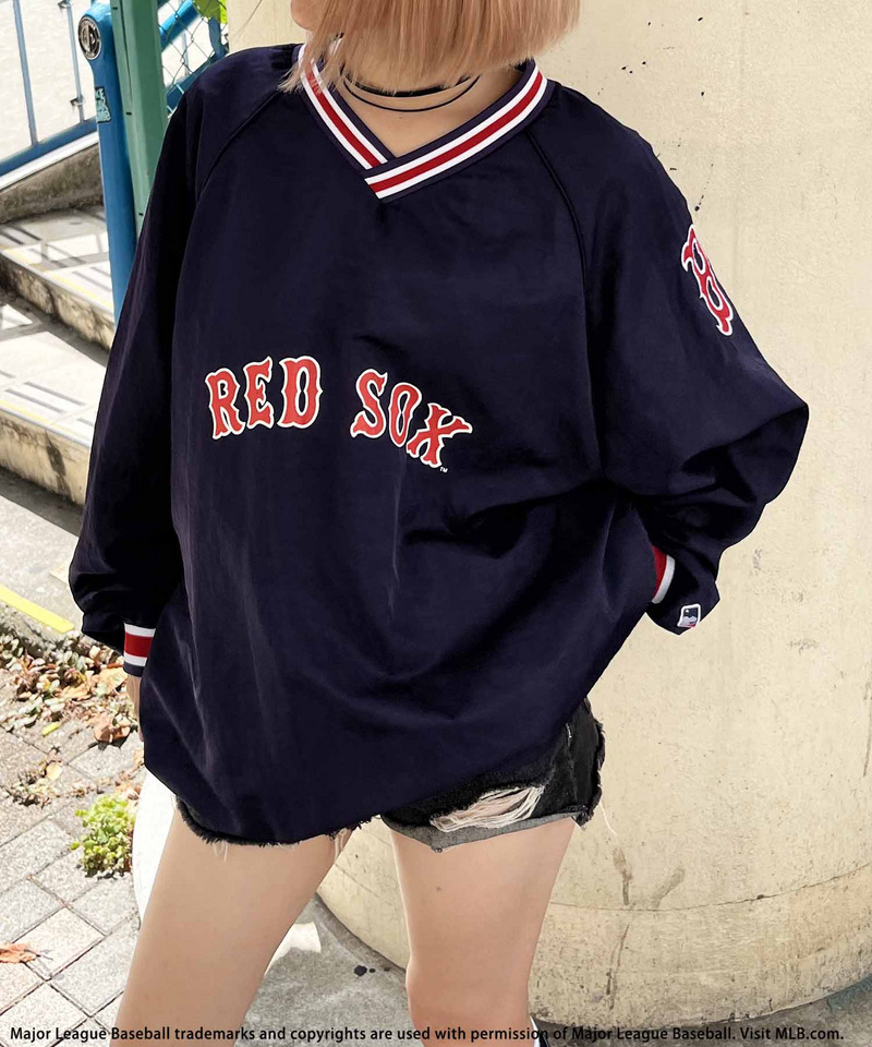 【MLB】刺しゅうロゴナイロンプルオーバー 詳細画像 ネイビー 7