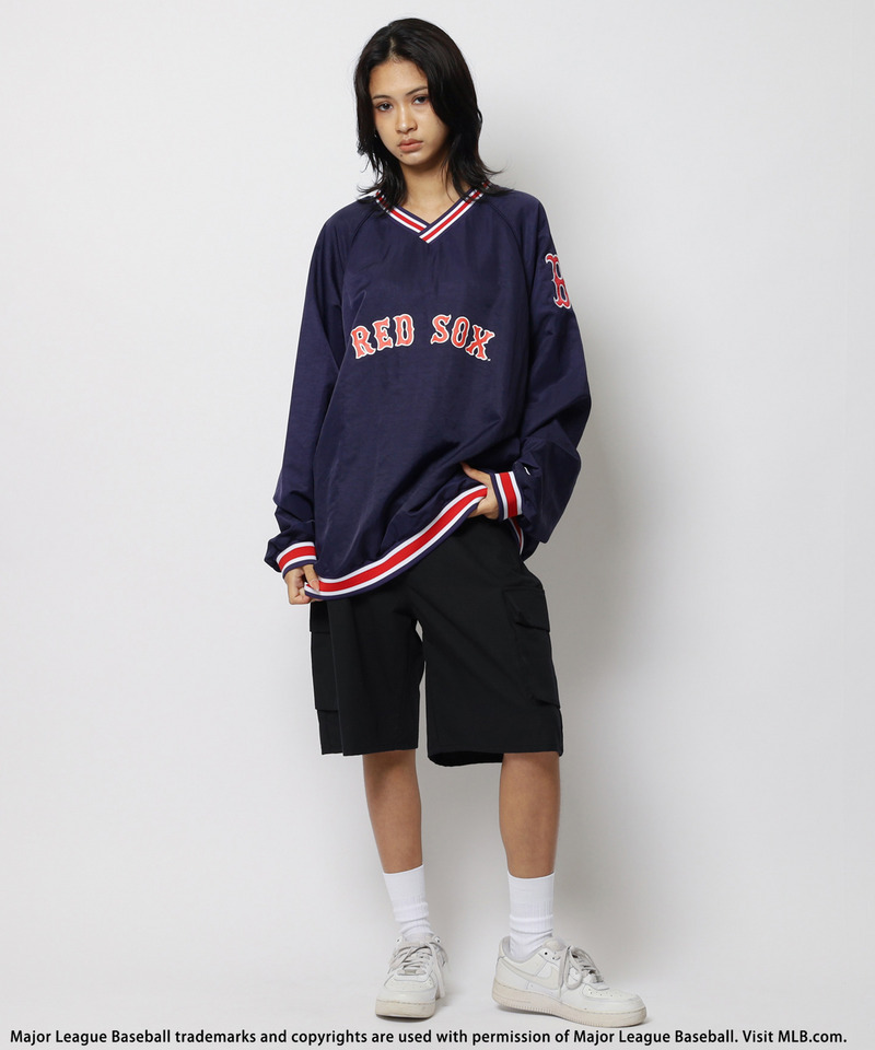 【MLB】刺しゅうロゴナイロンプルオーバー 詳細画像 ネイビー 8